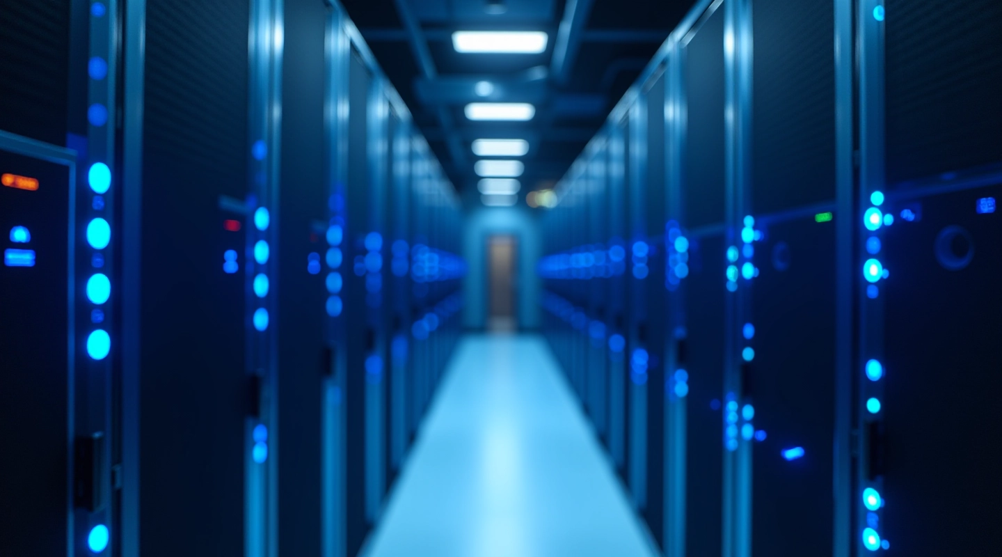 Modern data center facility with organized server racks and network infrastructure in Limerick Ireland